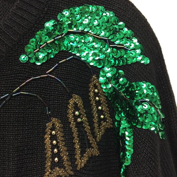 Beautiful Vintage Sequined Decorative Sweater - Picture 5 of 7